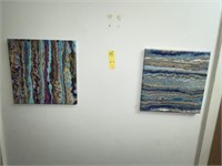 2 Abstract Art Hangings