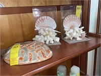 Shell Bookends and Decorative Shell