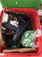 Paintball guns and accessories box lot
