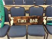 Tiki bar wooden sign