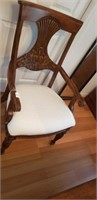 Wooden Arm Chair Upholstered Seat