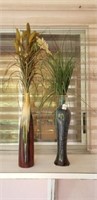 2 Pc. Artificial Foliage In Tall Vases