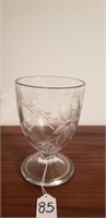 Etched Crystal Bowl w/ Base Marked