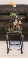 Decorative Metal Bird Cage on Stand