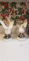 2 Pc. Ceramic White Doves