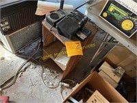 Wooden Shelf w/Vintage Radios