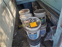 8 Buckets of Barn Paint - condition unknown