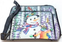 ANUSCHKA HANDBAG, SNOWMAN PRINT