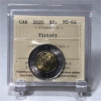 MS64 Graded 2020 Victory Twonie Coin