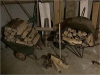 Two wheelbarrows full of firewood