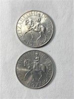 2- 1977 Great Britain Crowns