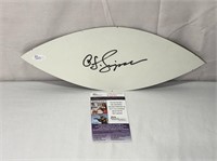 O.J Simpson Autographed Ball Panel With COA