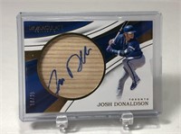 Josh Donaldson Autographed Patch Baseball Card /25
