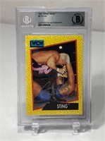 Sting Autographed Slabbed WCW RC Wrestling Card