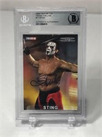 2008 Sting Autographed Slabbed Wrestling Card