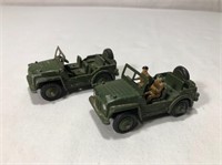 2 Dinky Toys Austin Champ Military Diecasts