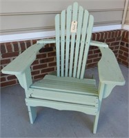 Lot #3498 -  Wooden Adirondack chair in mint