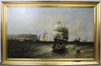 Mulholland, Untitled, Fishing Scene, Oil on Canvas