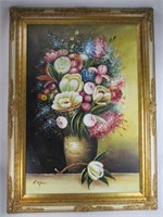 R Kingman, Flowers, Oil on Canvas
