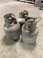 (3) steel propane tanks