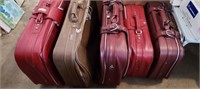(5) VINTAGE SUITCASES AND A TRAVEL BAG