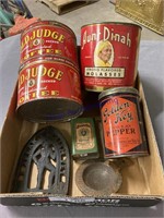 COFFEED TINS, AUNT DINAH MOLASSES TIN, OTHER MISC