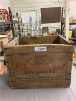 WAUKESHA DRY BEVERAGES WOOD BOX, 11 X 16 X 12"T