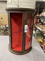 CURIO CABINET FOR REPAIR, 17" TALL, NEEDS GLASS