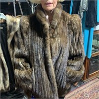 Corduroy mink jacket in good condition size SML