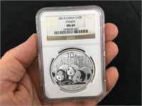 Graded 1 Ounce Silver Panda Coin