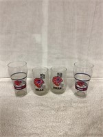 Antique Buffalo Bills football glasses