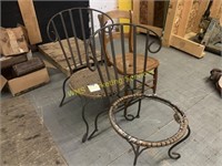 Two Iron & One Wood Chair