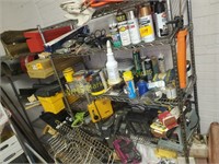 Large Lot: Carpet Tools, 2 Stainless Shelves,