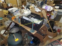Large Lot: Includes: Smoker, Pots-n-Pans, Totes