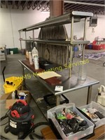 72" Stainless Table, Mop Bucket & Shop Vac