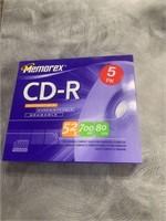New Memorex  CD-R compact disk-5pack