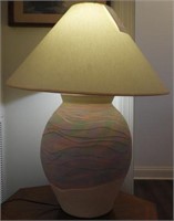 Lot #3523 - Contemporary Pottery 36” table lamp