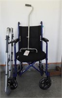 Lot #3583 - Aluminum transport chair wheel chair,