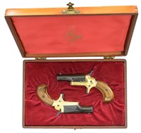 COLT CASED CONSECUTIVE PAIR OF GOLD/BLUE 4TH MODEL