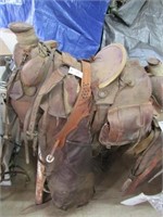 16" Horse Saddle With Chaps, Bags, Etc.