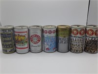 7 VTG Pittsburgh flat top beer cans-Iron City
