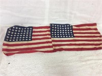Two American flags with 48 stars