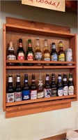 Wood beer bottle display shelf