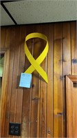 Metal yellow ribbon