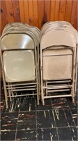 45 metal folding chairs with rack