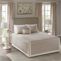 4 PCS MADISON PARK BREANNA FULL/QUEEN QUILTED