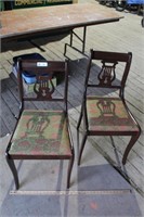 2  Wood Occasional Chairs