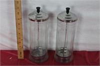 2 Vintage Barbicide Jars