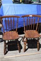 2 Solid Wood Chairs