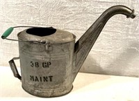 Unmarked Watering Can Galvanized / Stenciled